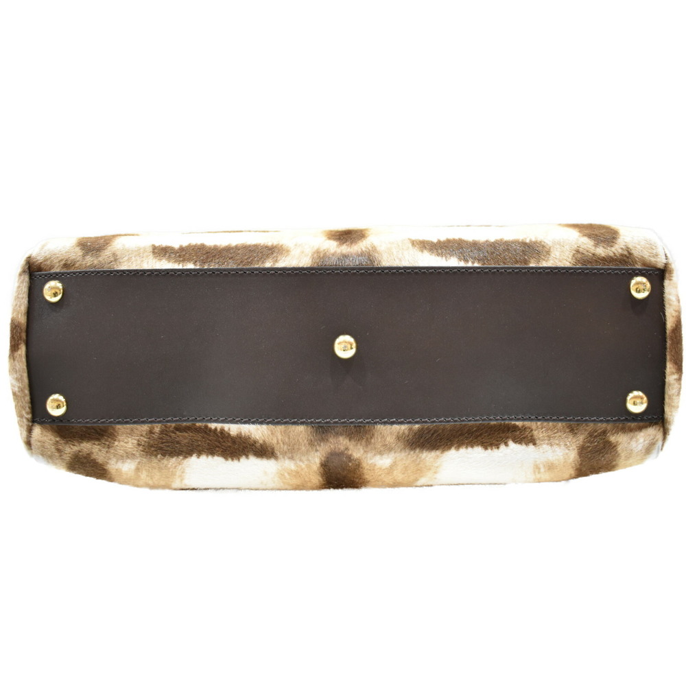 Fendi Peekaboo Haraco Python Leather Beige Brown - image 5